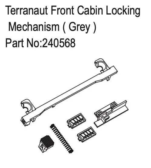 Hobby Plus Terranaut Front Cabin Locking Mechanism ( Grey ) (HBP240568)