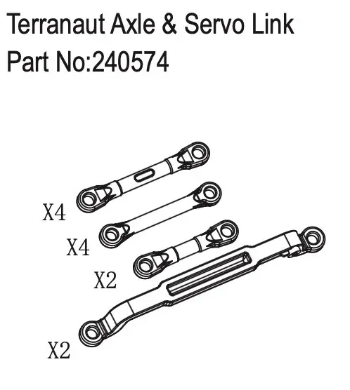Hobby Plus Terranaut Axle & Servo Link (HBP240574)