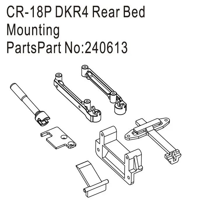 Hobby Plus CR18P DKR4 Rear Bed Mounting Parts (HBP240613)