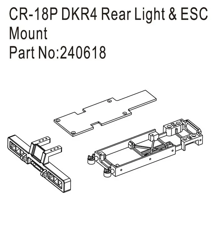Hobby Plus CR18P DKR4 Rear Light & ESC Mount (HBP240618)
