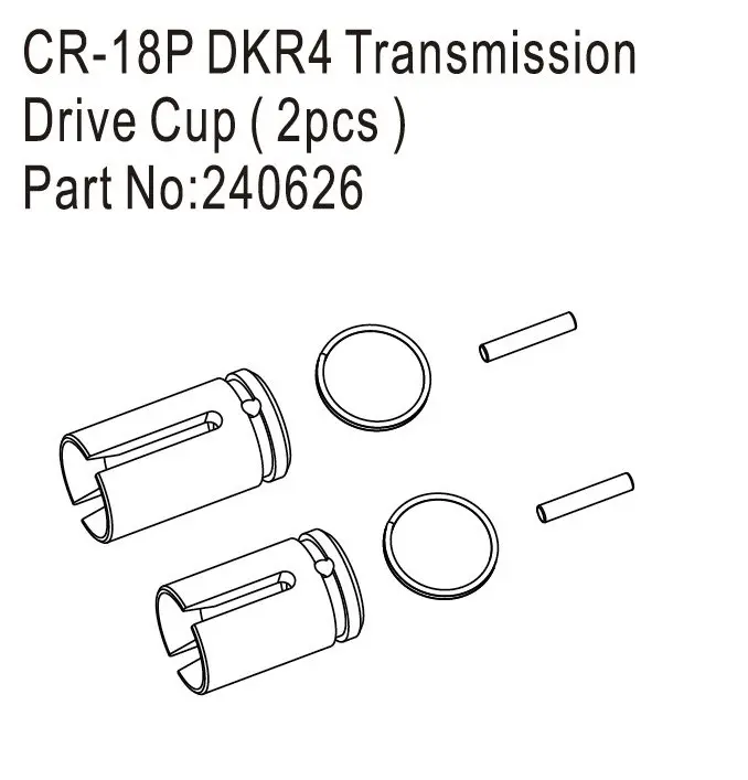 Hobby Plus CR18P DKR4 Transmission Outdrives, 2pcs (HBP240626)
