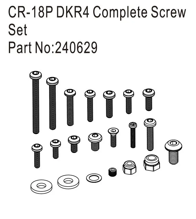 Hobby Plus CR18P DKR4 Complete Screw Set (HBP240629)