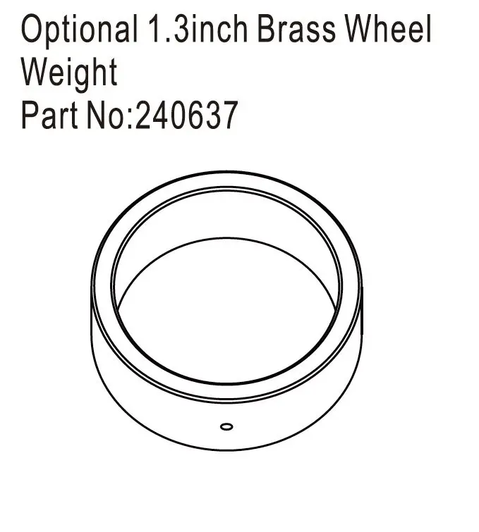 Hobby Plus Optional 1.3inch Brass Wheel Weight (HBP240637)