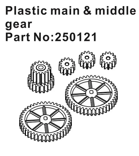 Hobby Plus Plastic Main & Middle Gears (HBP250121)