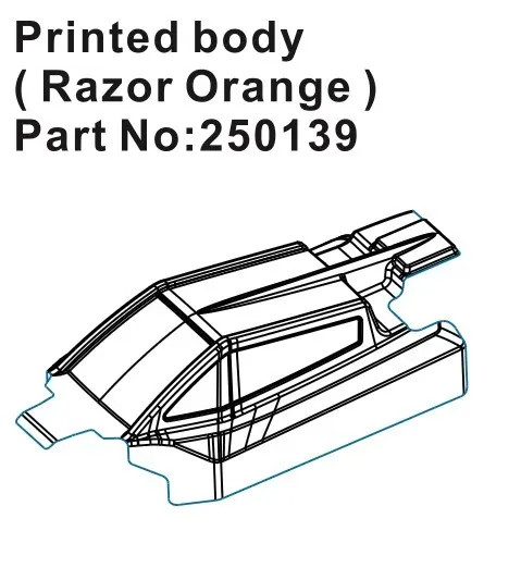 Hobby Plus Speck-B Printed Lexan Body - razor orange (HBP250139)
