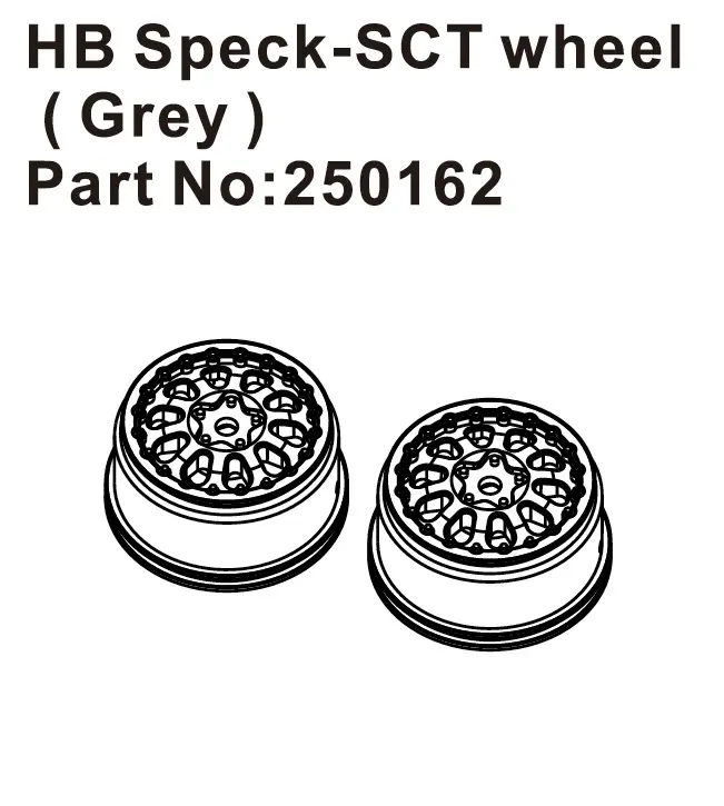Hobby Plus HB Speck-SCT wheel ( Grey ) (HBP250162)