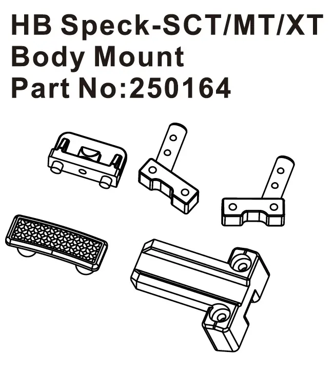 Hobby Plus HB Speck-SCT/T/MT Body Mount (HBP250164)