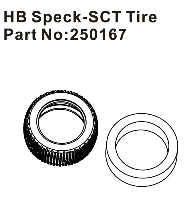 Hobby Plus HB Speck-SCT Tire (HBP250167)