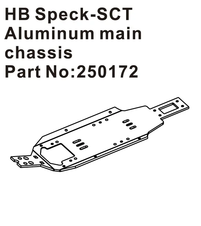 Hobby Plus Hb Speck-SCT Aluminum main chassis (HBP250172)