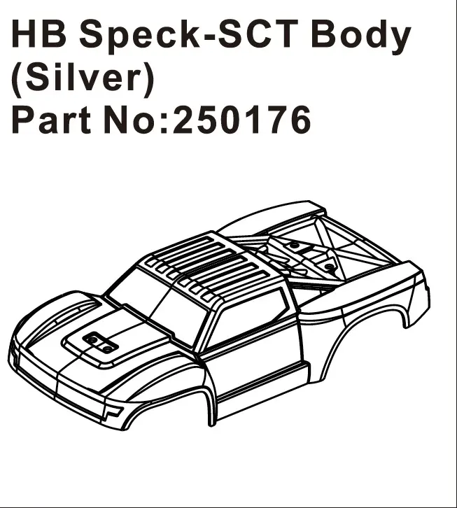 Hobby Plus HB Speck-SCT Body ( Silver ) (HBP250176)