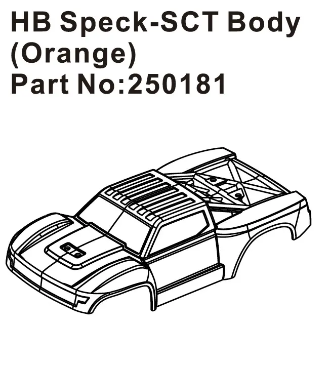 Hobby Plus HB Speck-SCT Body ( Orange ) (HBP250181)