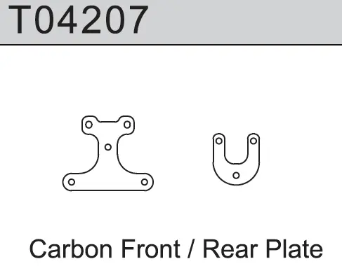 Team C Carbon Upper Deck front/rear TM4V2 (T04207)