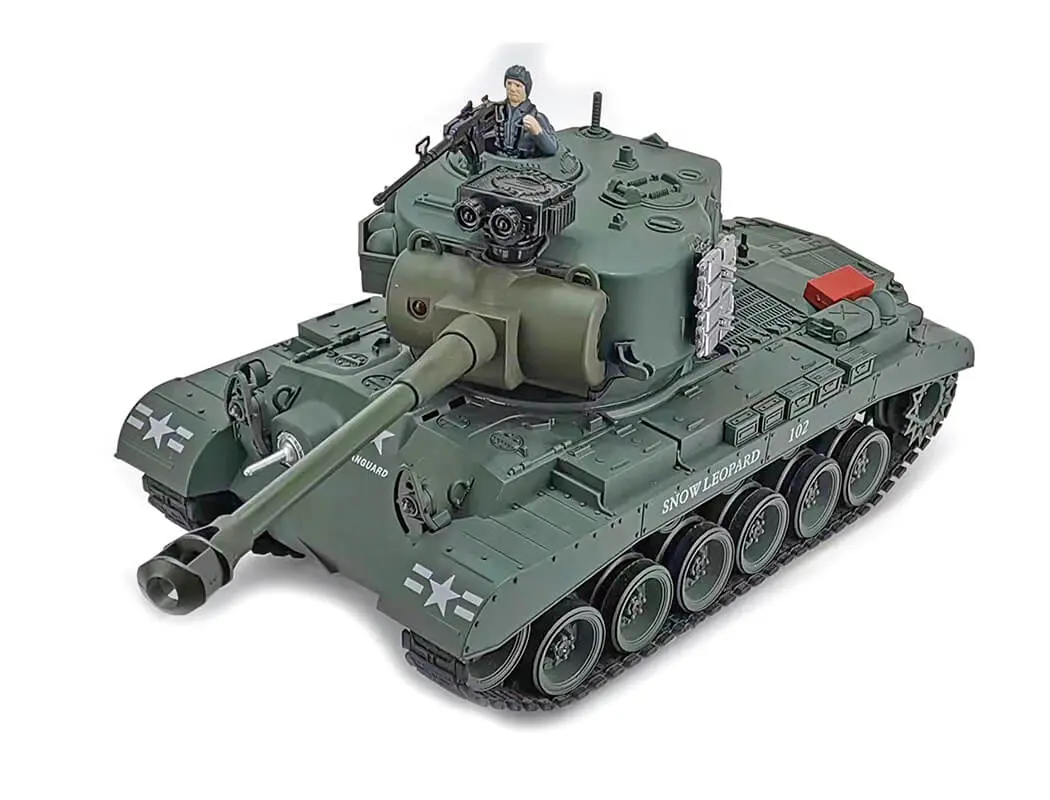 Brother Tank RC Tank 1:18 USA M26 Pershing 'snow Leopard' Green