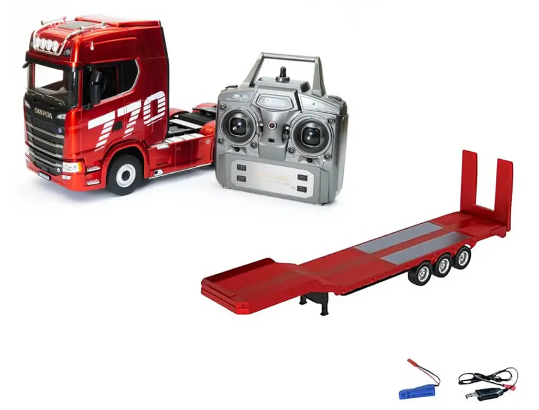 Huina Scania 770S RC Haulage Truck & Trailer Set RTR - Red