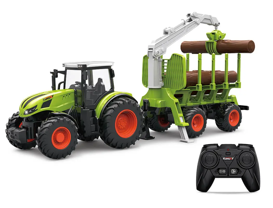 Korody RC 1:24 Tractor Log Grabber with Trailer