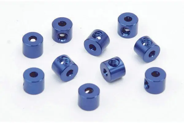 LRP Alu.Knurled Collar (blue) (10pcs.) - S8 Team