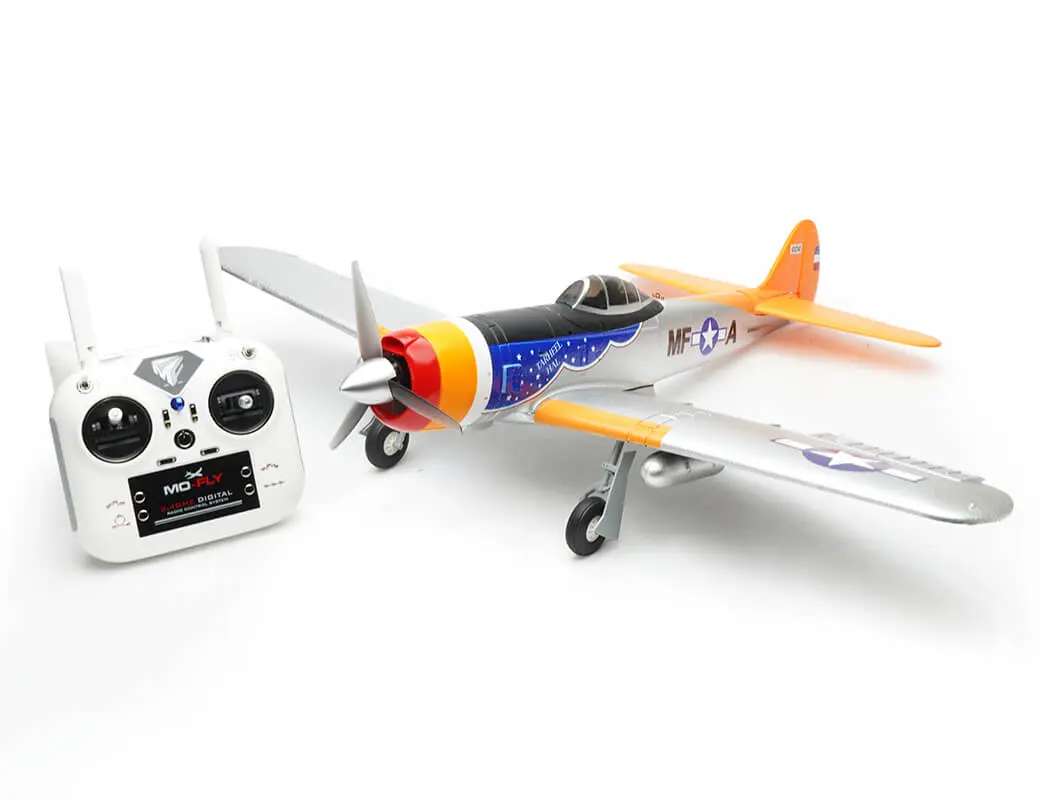 Mo-Fly A84 Silver/Orange 690mm 6CH 3D/6G with 6-Axis Gyro RTF