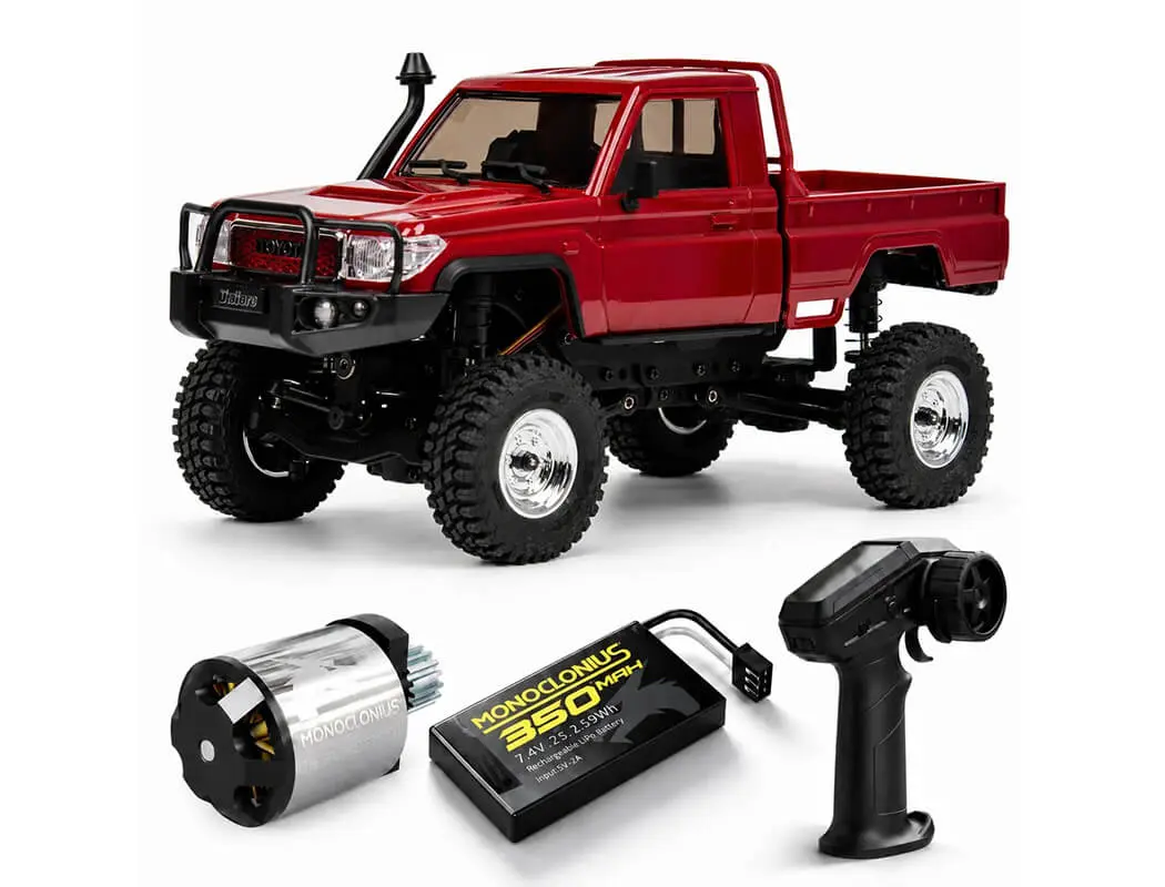 UDI RC Toyota Land Cruiser RTR 1/24 Brushless Crawler - Red