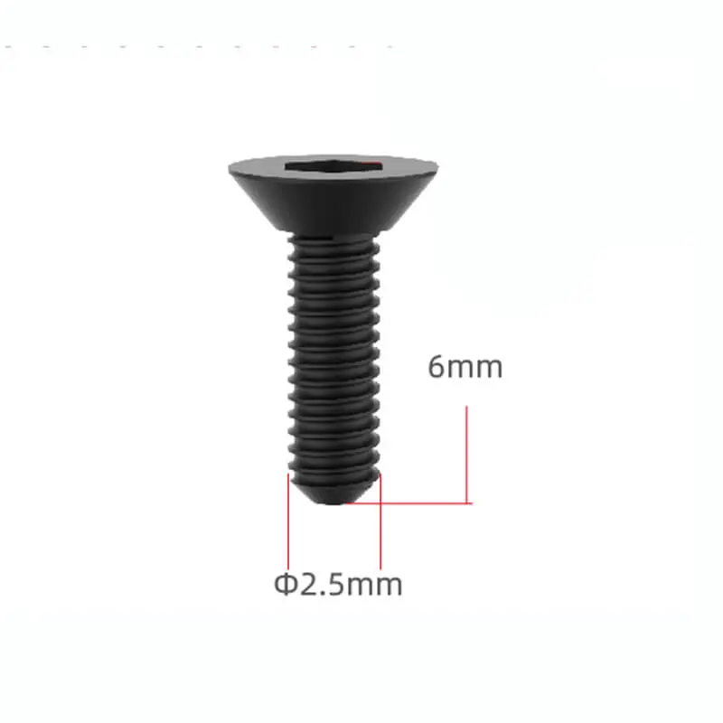 UDI RC 2*6km, Hexagonal Countersunk Head Machine Screw, (8pcs)