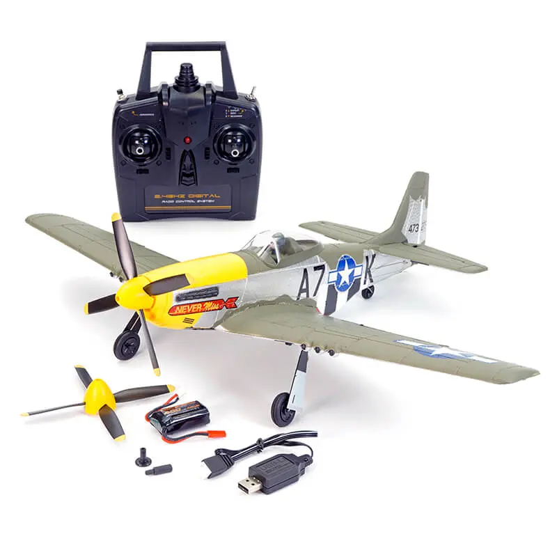 Volantex P-51D Mustang Green 4CH 500mm Brushless with Gyro RTF